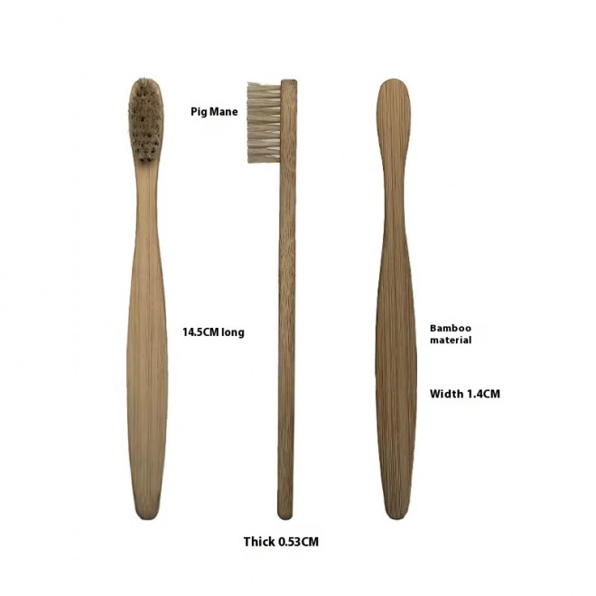Natural Boar Bristle Bamboo Toothbrush