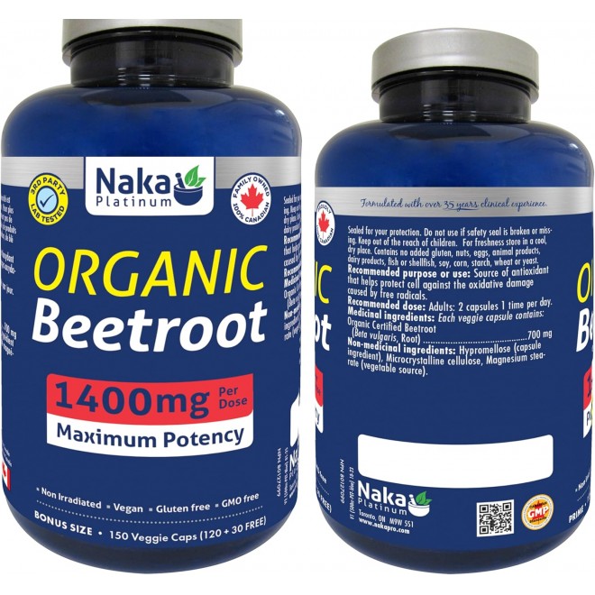 Naka Organic Beetroot, 1400mg per dose